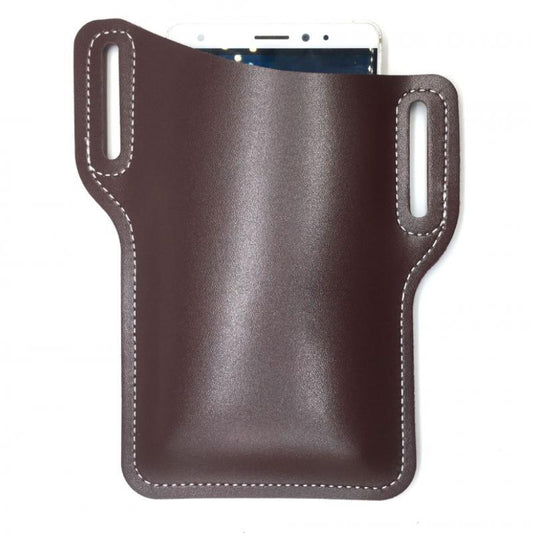 Men's Vintage Outdoor Genuine Leather Mobile Phone Waist Bag 55476577K