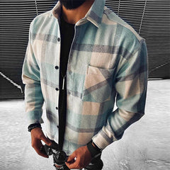 Stylish Plaid Button-Up Shirt for Men - Perfect for Casual and Semi-Formal Occasions