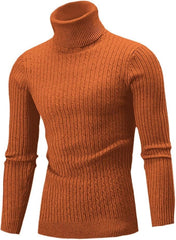 Men's High Neck Cable Knit Sweater - Stylish and Cozy Winter Essential