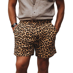Men's Summer Retro Leopard Print Casual Short Pants MTA2215C4U