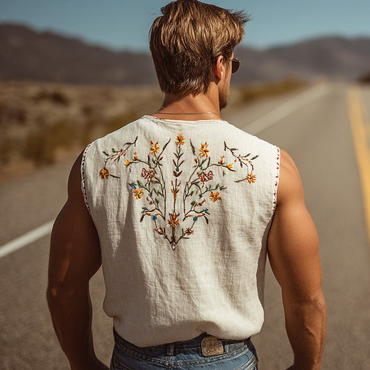 Embroidered Floral Vest for a Bohemian Summer Look