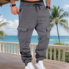 Men's Casual Cargo Jogger Pants With Adjustable Drawstring Waist