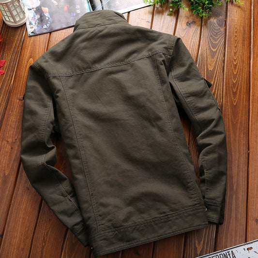 Military-Style Jacket With Embroidered Patches - Perfect For Casual And Outdoor Adventures
