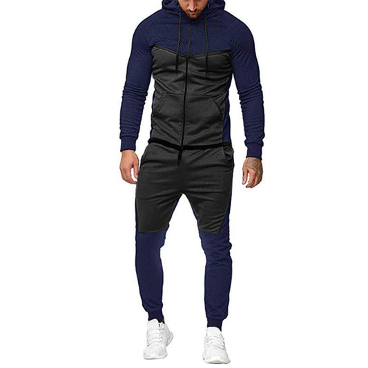Men's Casual Sweatshirt Cardigan And Trousers Set 10013033F