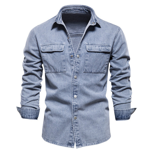 Stylish Denim Shirt For Men - Perfect For Casual And Semi-Formal Occasions