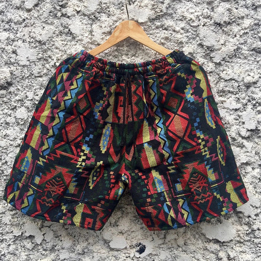 Vibrant Geometric Pattern Shorts for Casual Summer Wear