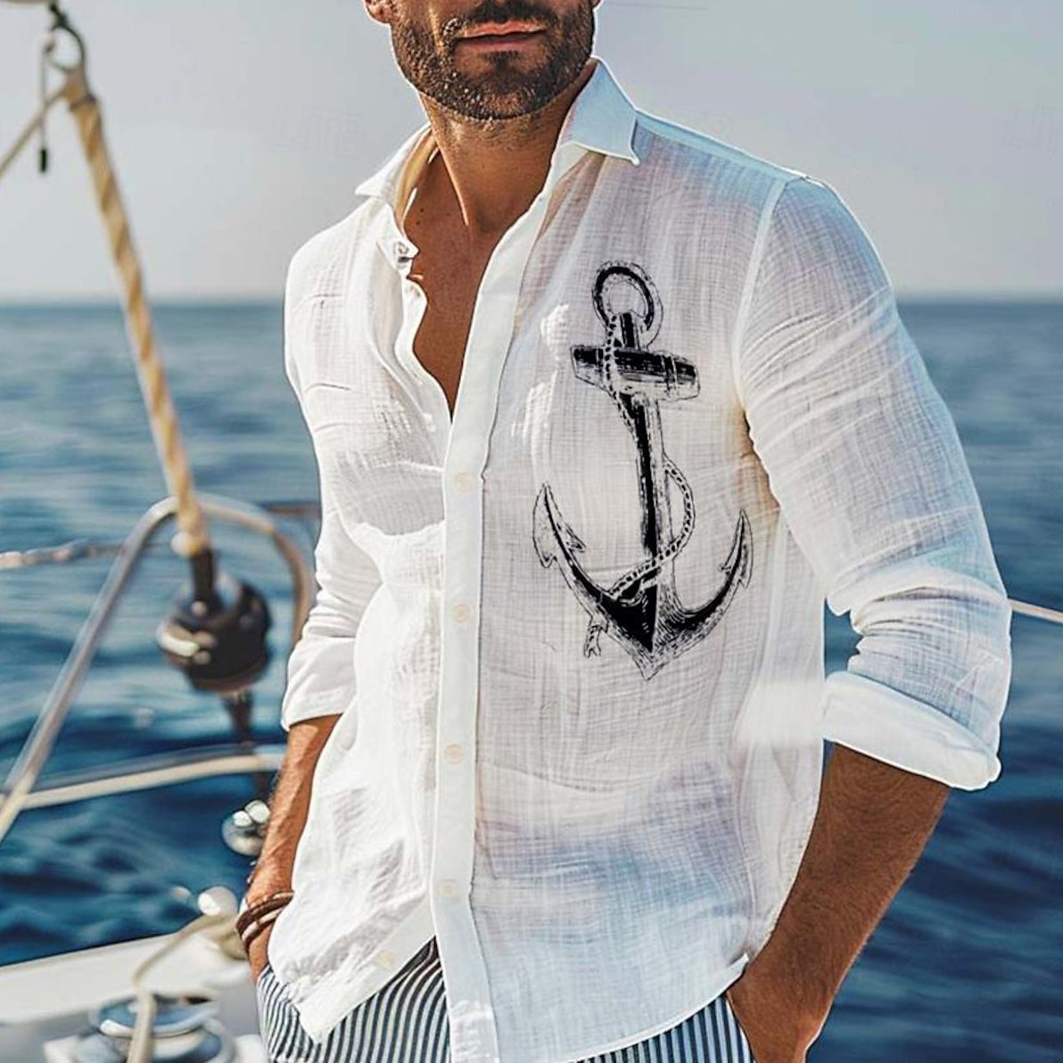 Men's Hawaiian Fashion Casual Linen Shirt