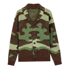 Men's Camo Jacquard Sweater Jacket 22228543X