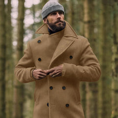 Classic Double-Breasted Pea Coat For Men - Stylish And Versatile Outerwear