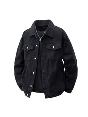 Stylish Black Denim Jacket for Men - Perfect for Casual and Trendy Looks