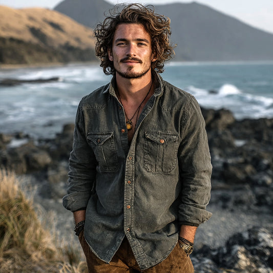 Casual Denim Shirt for Coastal Adventures
