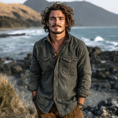 Casual Denim Shirt for Coastal Adventures
