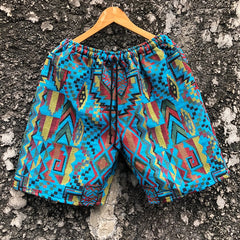 Vibrant Geometric Pattern Shorts for Summer Adventures