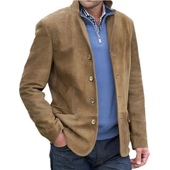 Stylish Men's Casual Blazer With Button Closure For Modern Gentlemen