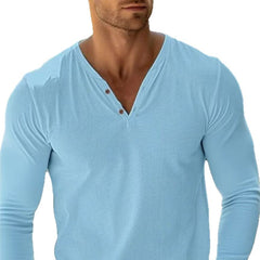 Men's Stylish Long Sleeve Henley Shirts - Perfect For Casual And Everyday Wear