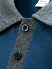 Men's Casual Polo Shirt: Chest Pocket, Collared With Buttons, Color-Block T-Shirt Top