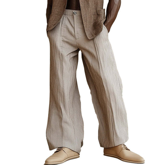 Men's Spring Fashion Simple Solid Color Casual Pants MTA0852D3P