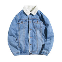 Stylish Denim Jacket with Faux Fur Lining for Winter Warmth