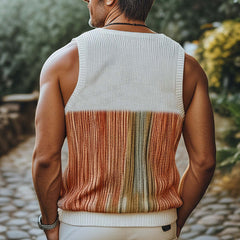 Men's Summer Fashion Casual V-neck Knitted Tank Top MTA0360D0U