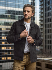 Stylish Brown Zip-Up Jacket for Men - Perfect for Casual and Outdoor Adventures