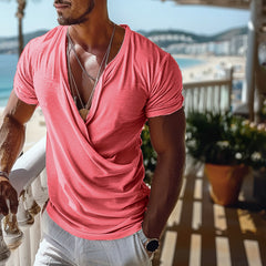 Men's Holiday Tulum V-neck Plain T-shirt