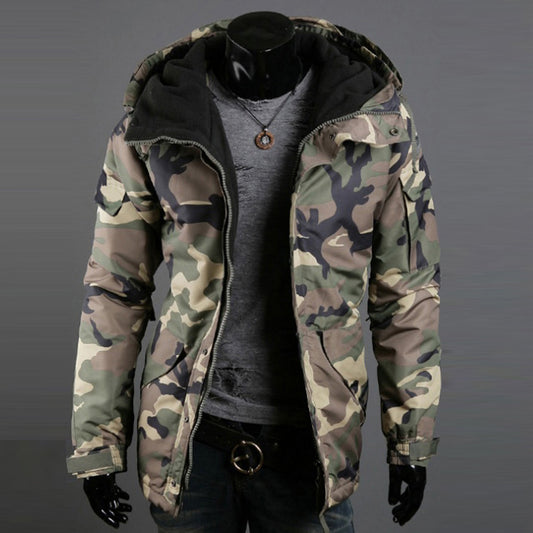 Camouflage Hooded Jacket For Men - Stylish And Versatile Outdoor Wear