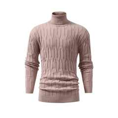 High-Neck Cable Knit Sweater for Men - Stylish and Cozy Winter Essential