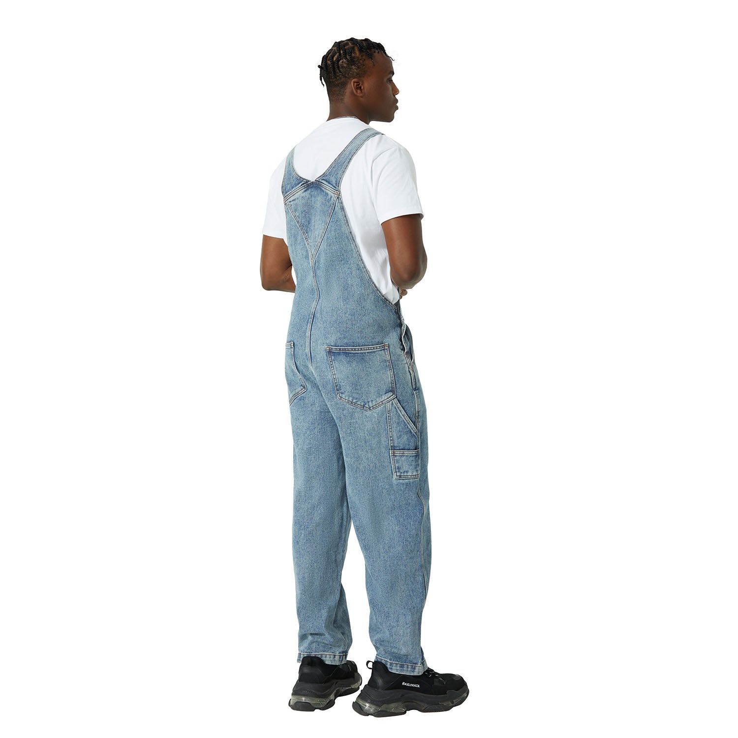 Rinsed Denim Overalls - Men's