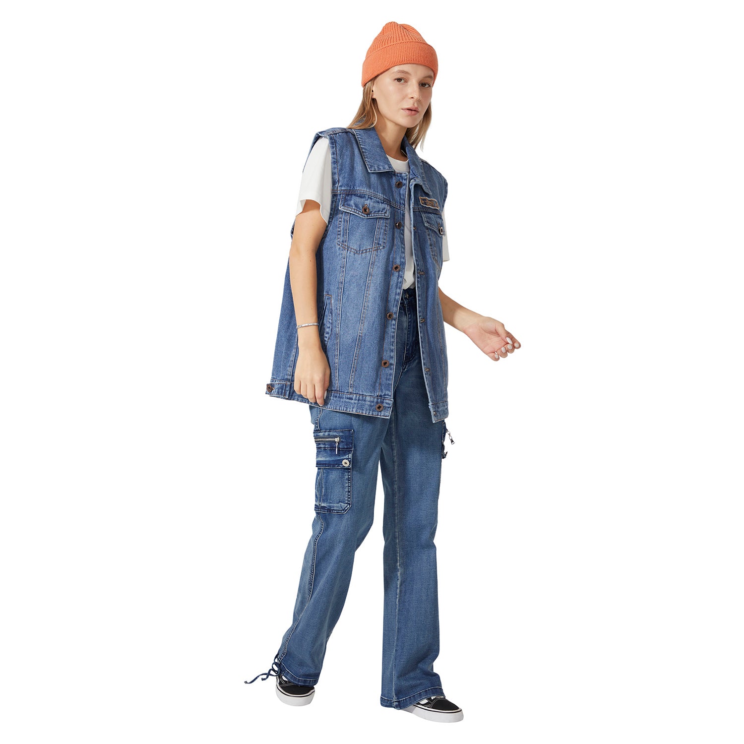 Casual Denim Vest- Women's