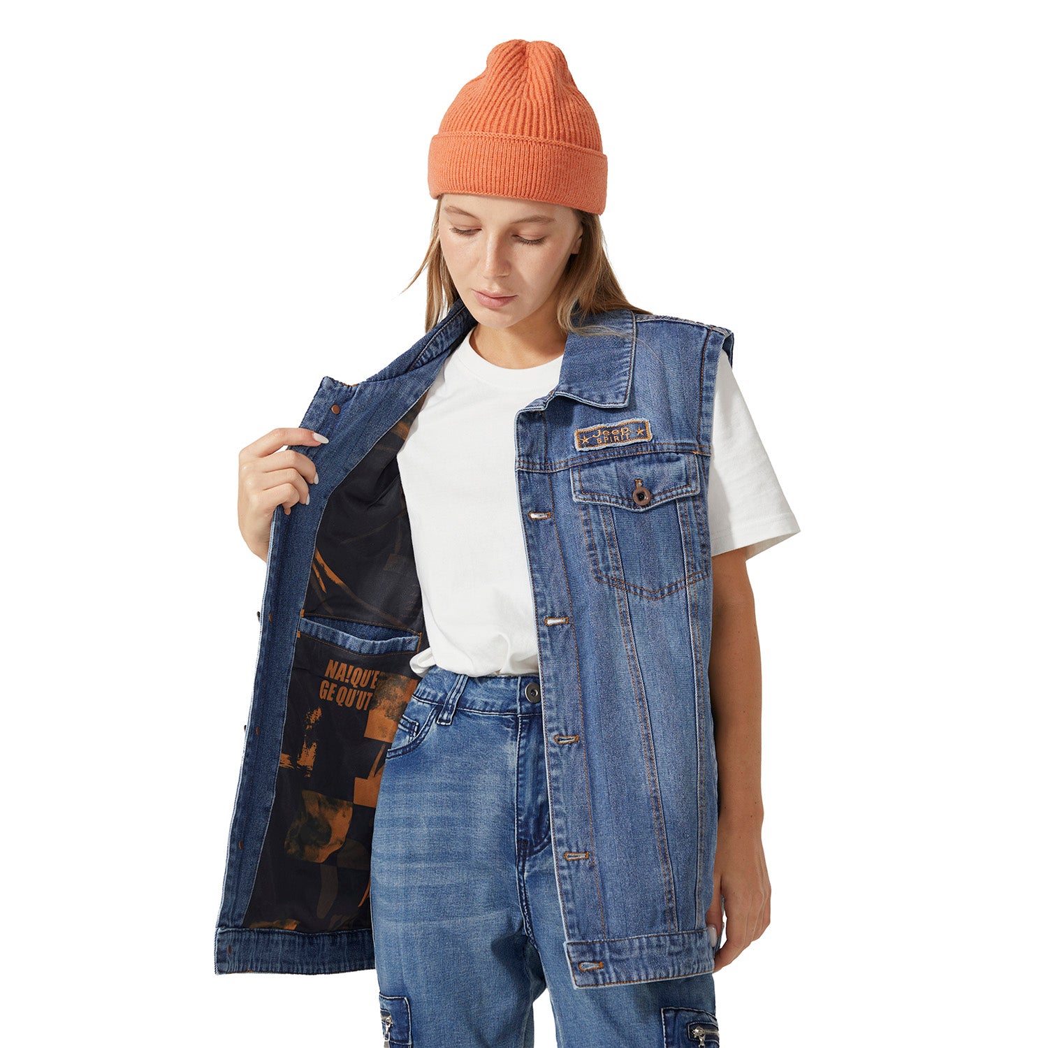 Casual Denim Vest- Women's