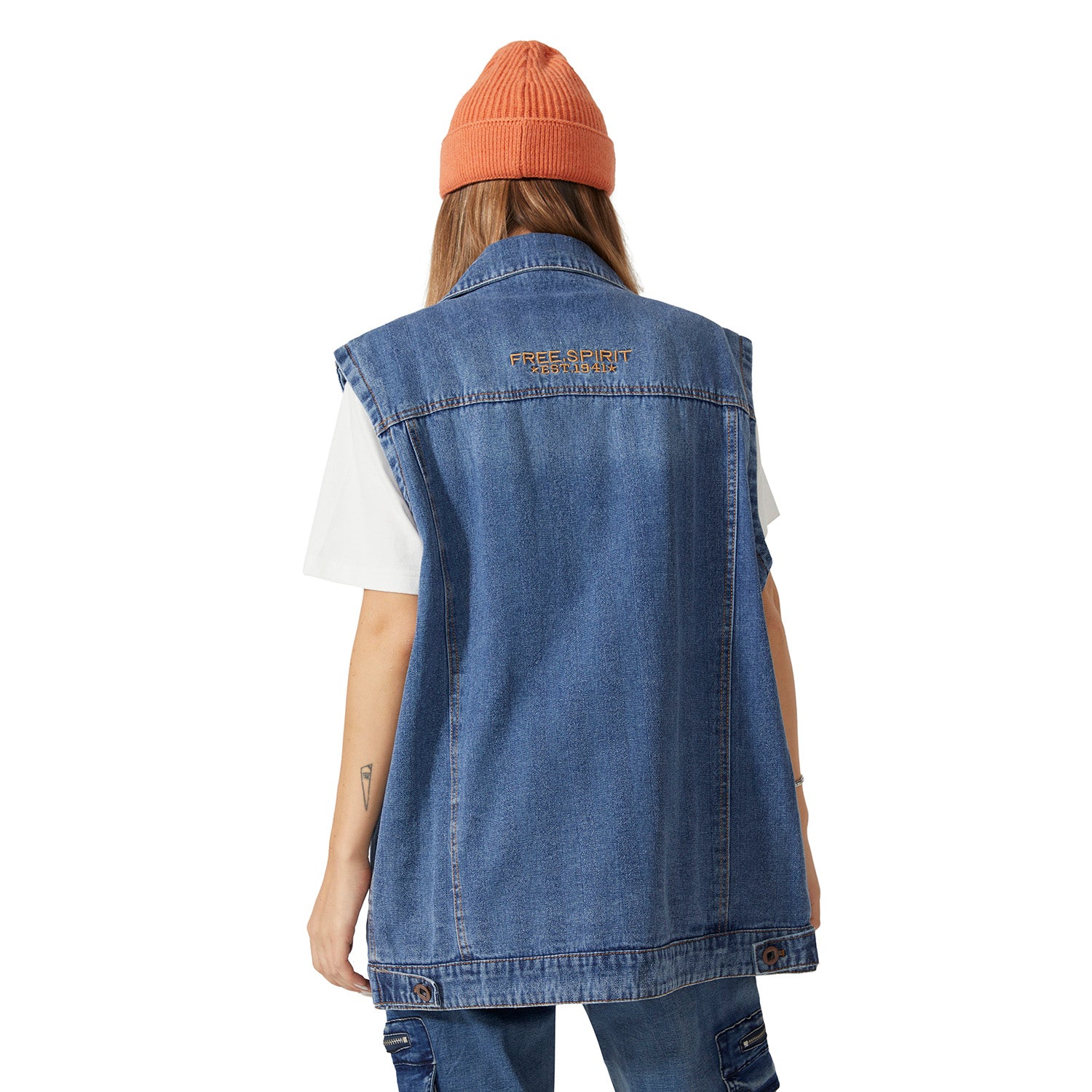 Casual Denim Vest- Women's