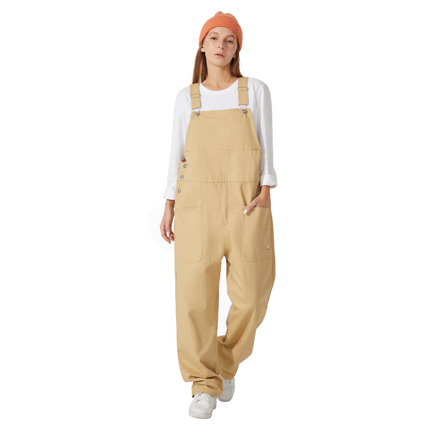 Bib Relaxed Straight Cargo Overall- Women's