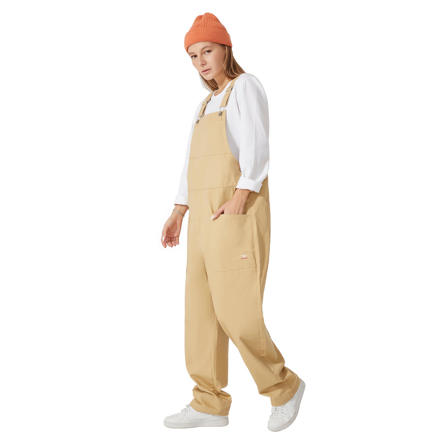 Bib Relaxed Straight Cargo Overall- Women's