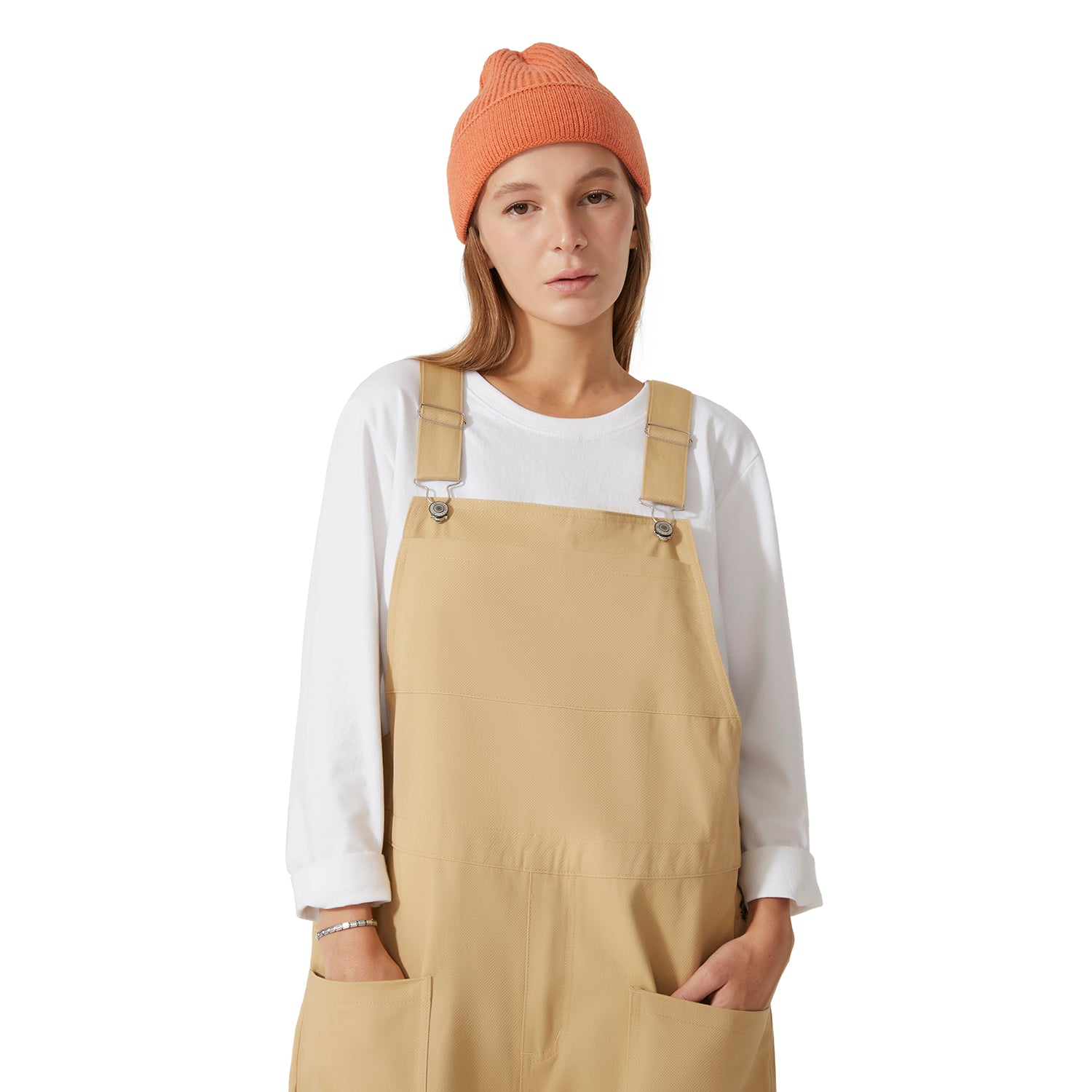 Bib Relaxed Straight Cargo Overall- Women's