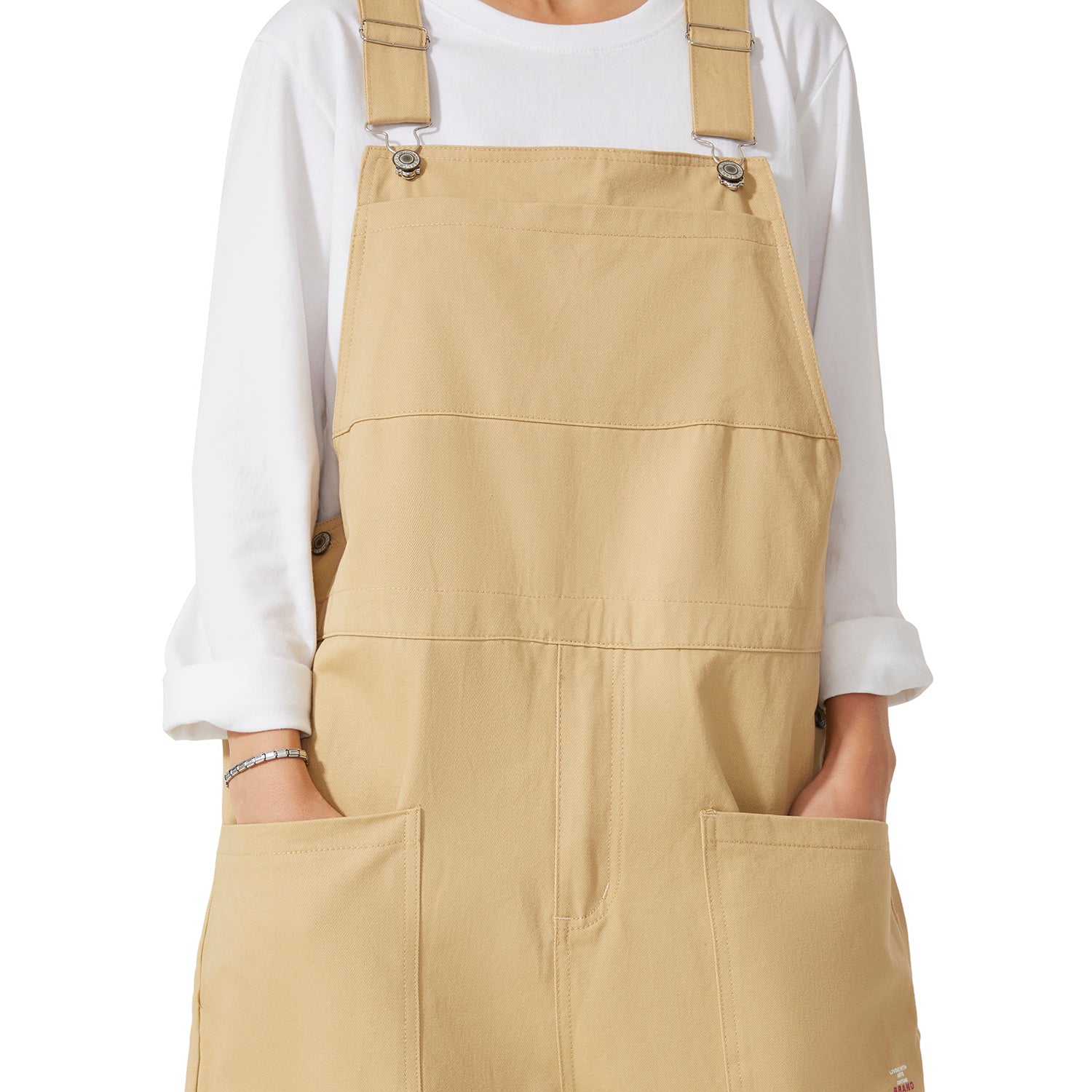 Bib Relaxed Straight Cargo Overall- Women's