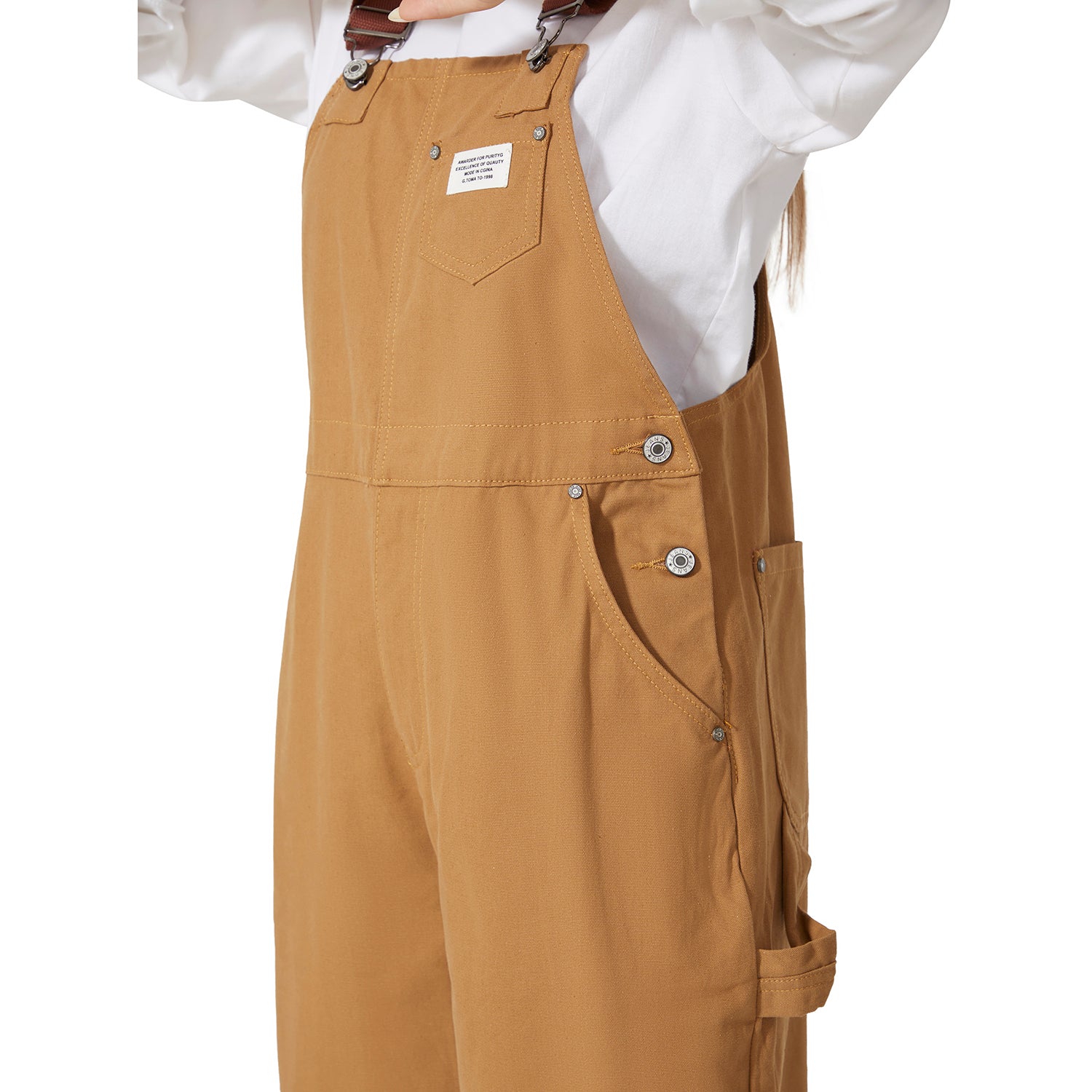 Cropped Carpenter Bib Overalls- Women's