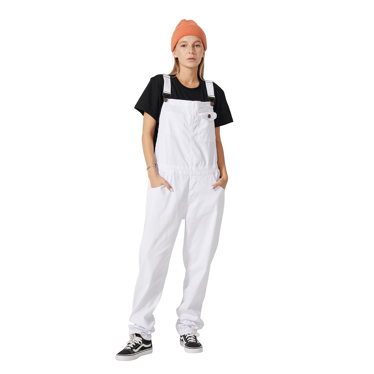 White Casual Overalls for Women