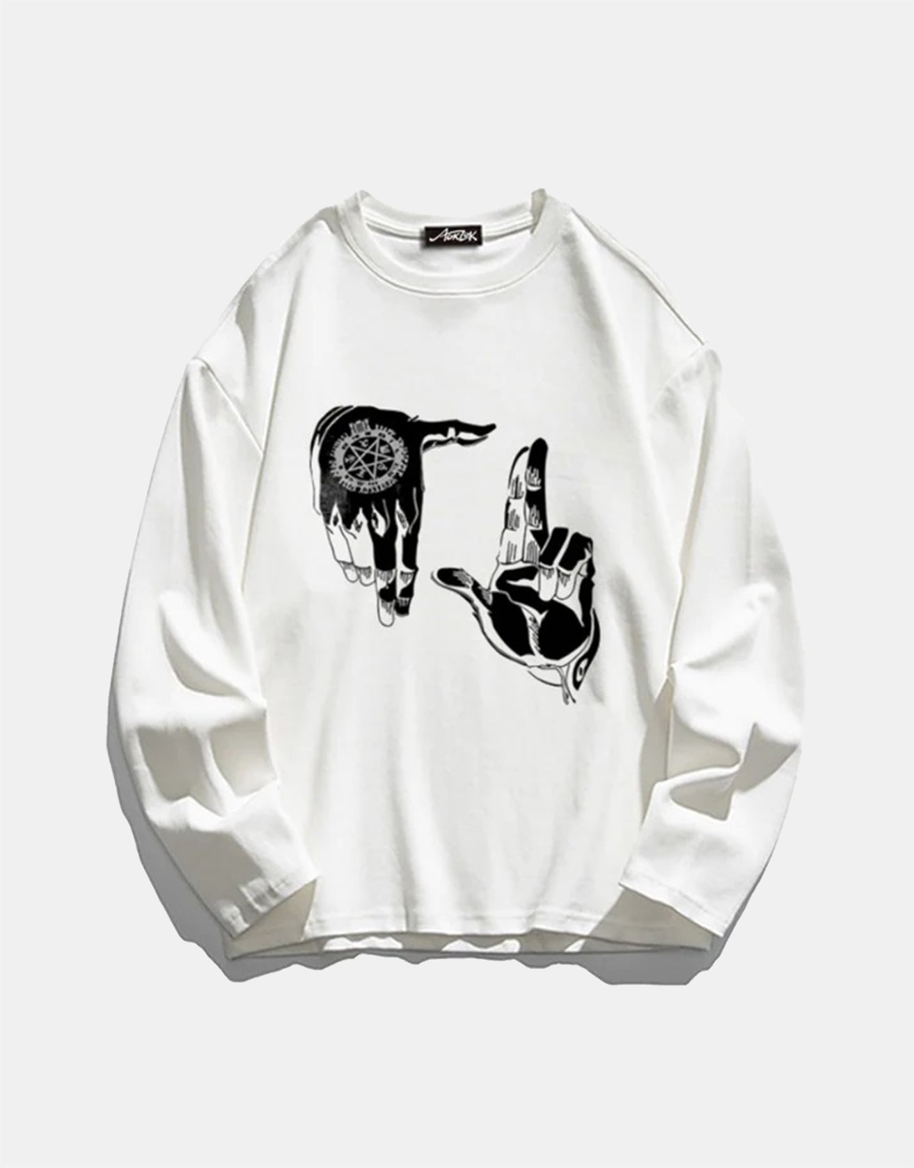 Hip Hop Gesture Street Print Sweatshirt