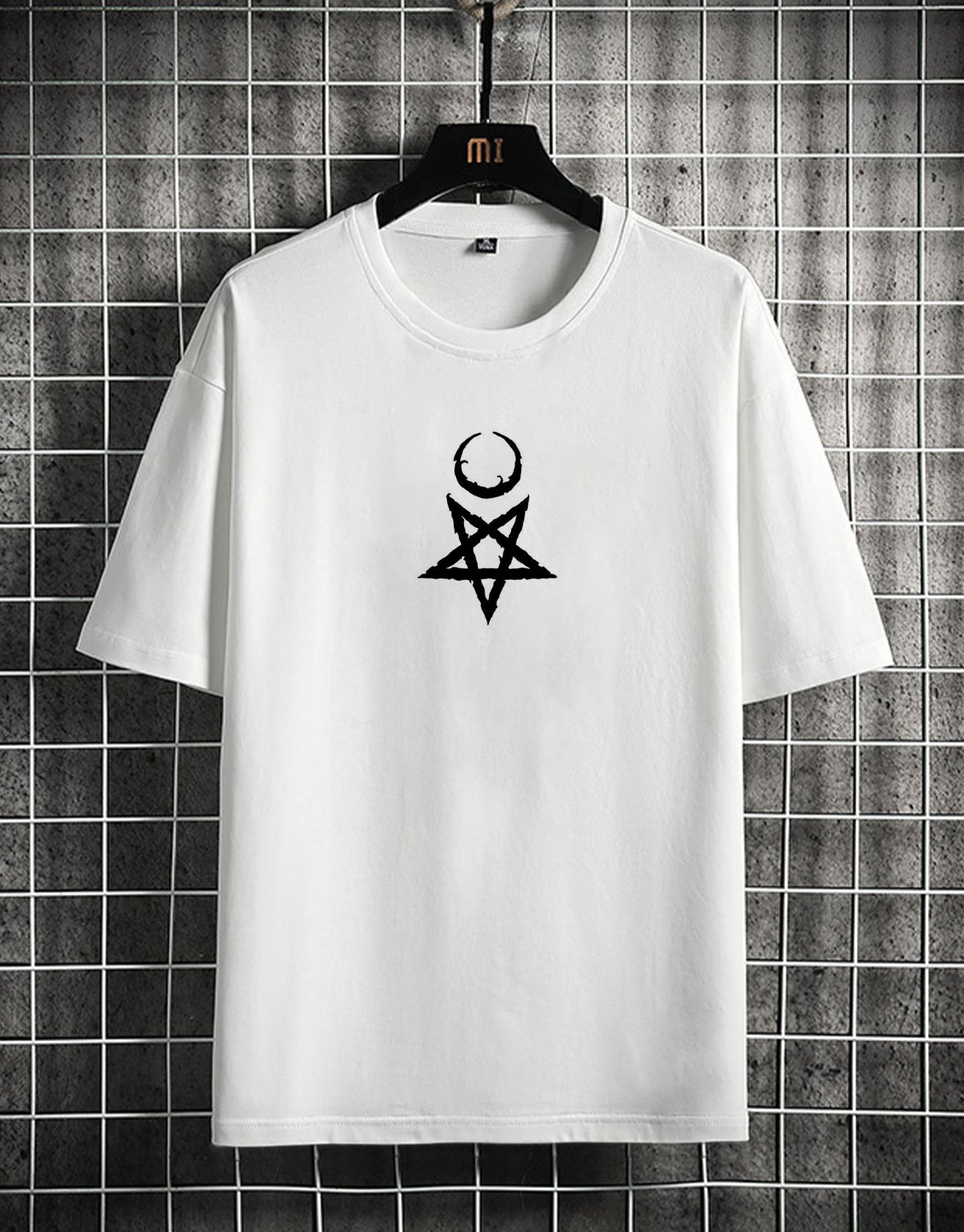 Satan Spell Totem Wizard Print T-shirt
