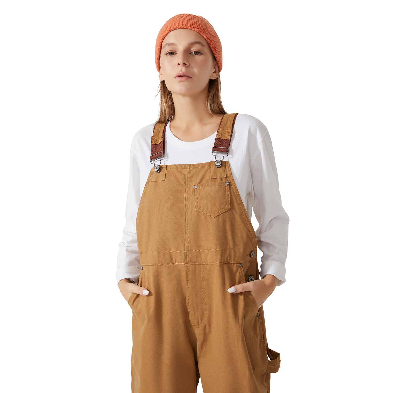 Cropped Carpenter Bib Overalls- Women's