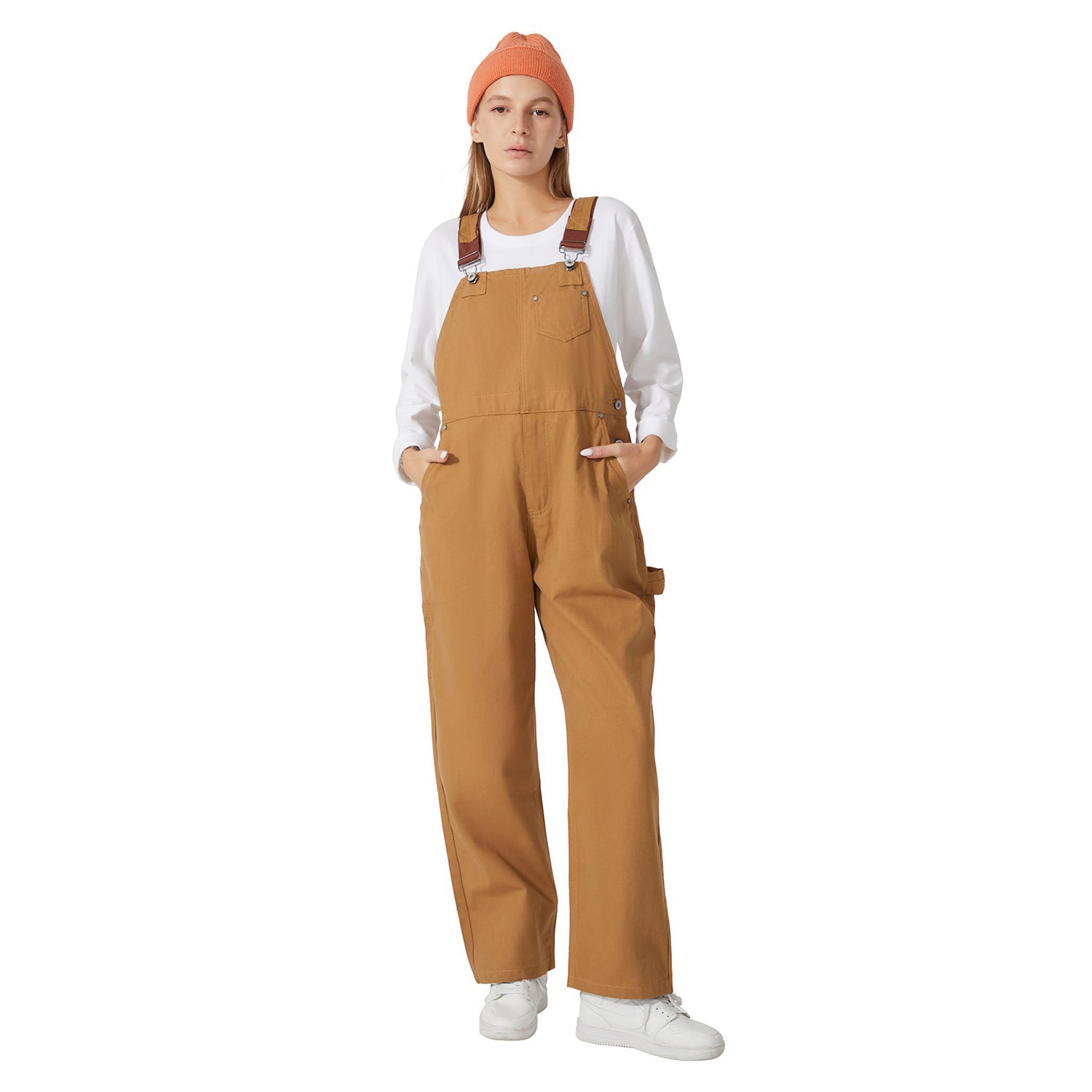 Cropped Carpenter Bib Overalls- Women's