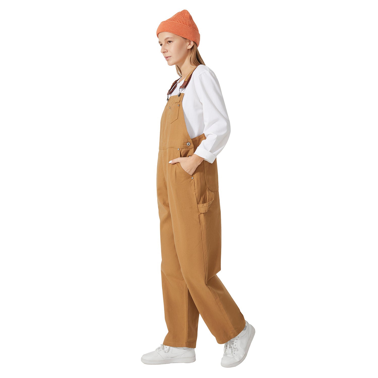 Cropped Carpenter Bib Overalls- Women's