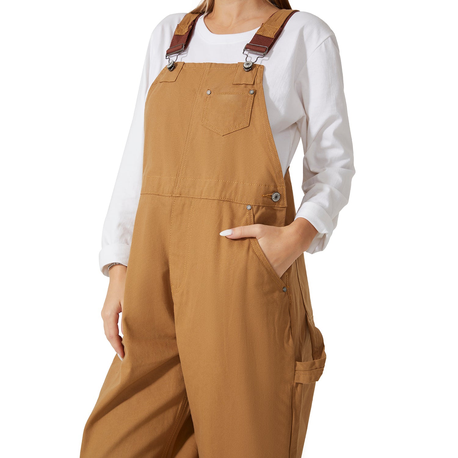 Cropped Carpenter Bib Overalls- Women's