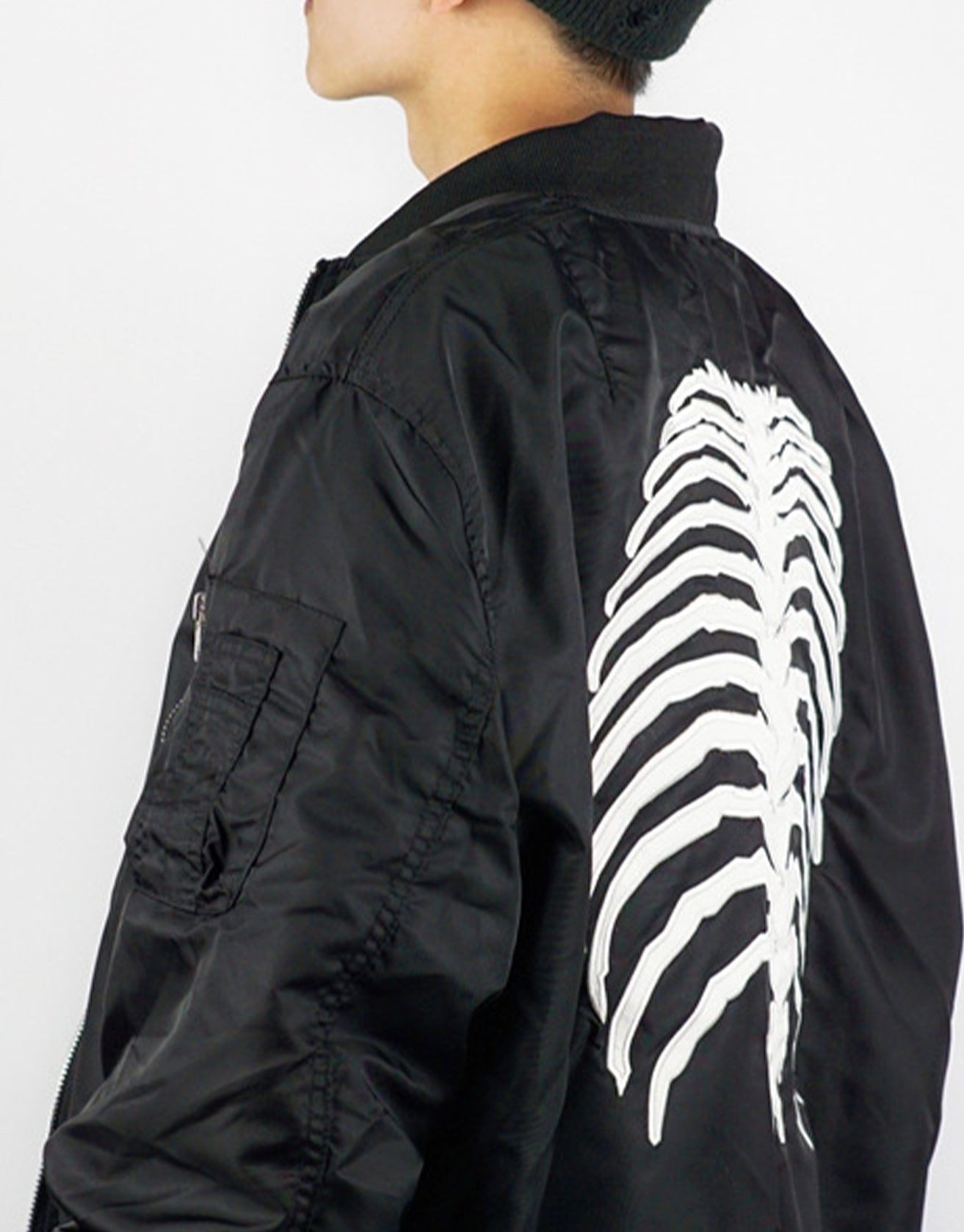 Sternum Print Bomber Jacket