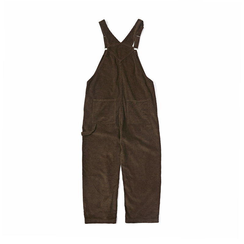 MV Men’s Bib Pants, Overalls Loose Day Corduroy Casual Pants - MonsterValley